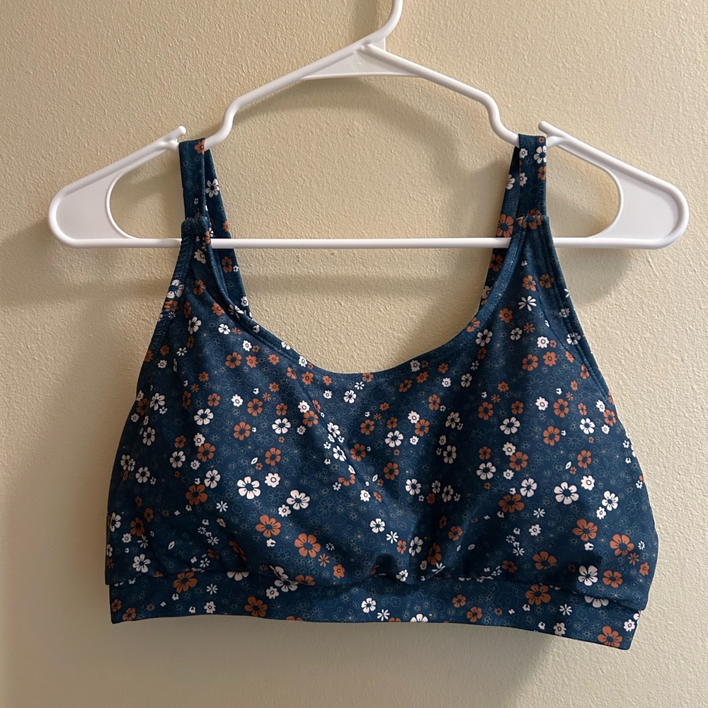 Old Navy Floral Swim Top - Blue and Orange